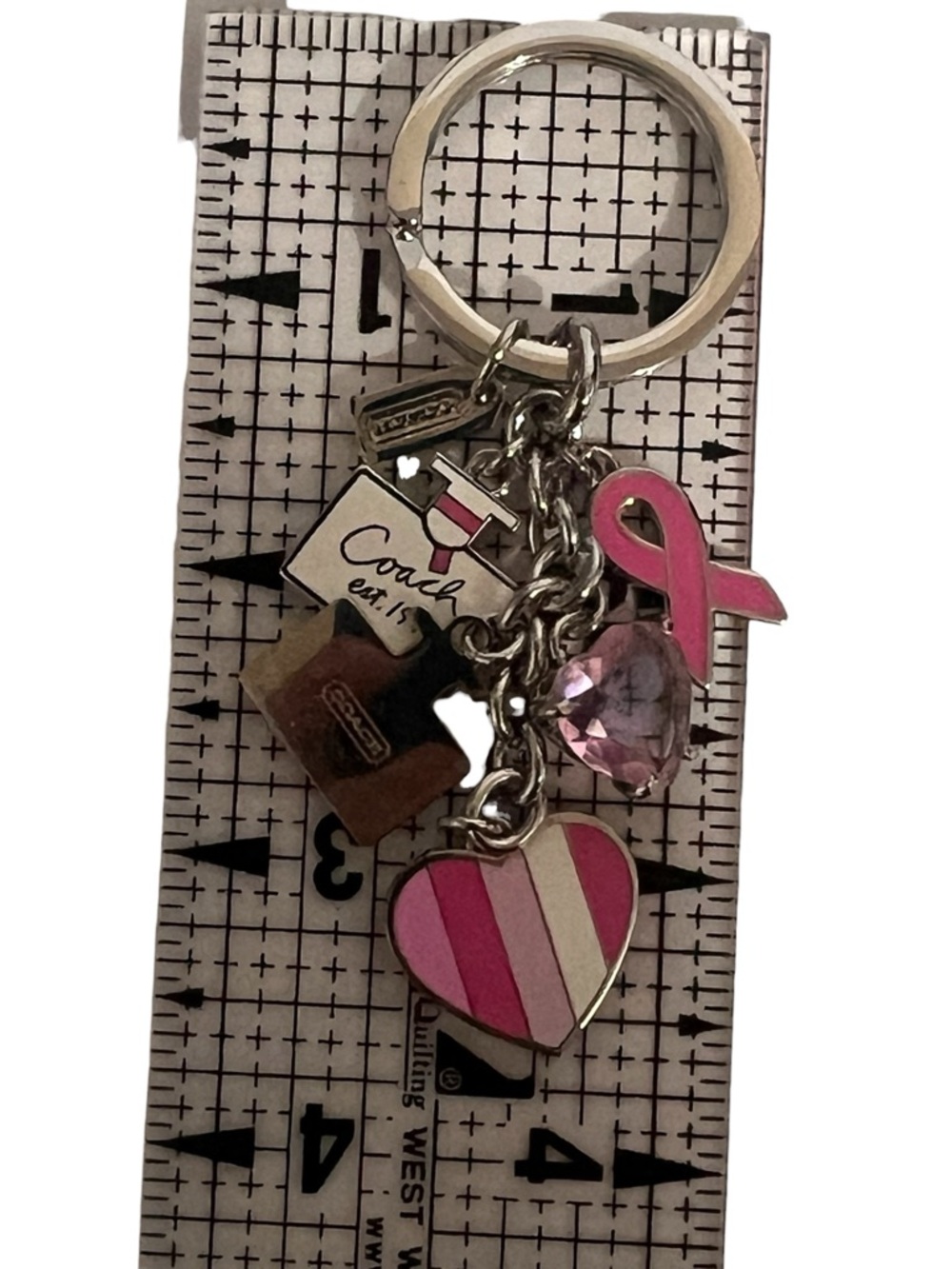 Coach keychains Cancer awareness, pink elephant, pink mini bag ballon - Picture 10 of 13